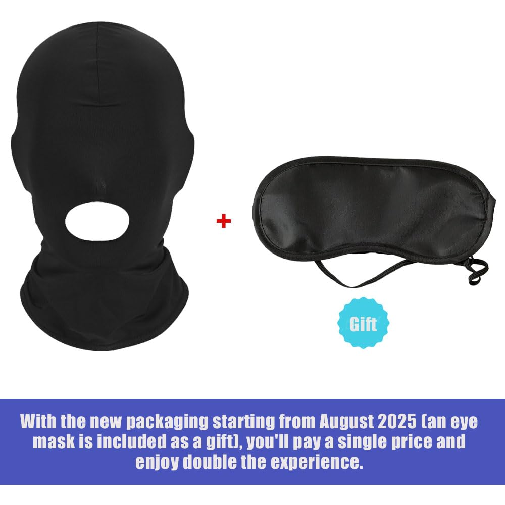 Sisu Couture's 2pcs Sexy Unisex Full Face Open Mouth Mask Half - image 11