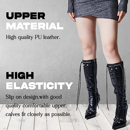Sisu Couture's Chic Knee-High Stiletto Boots with Sleek Zipper - image 8