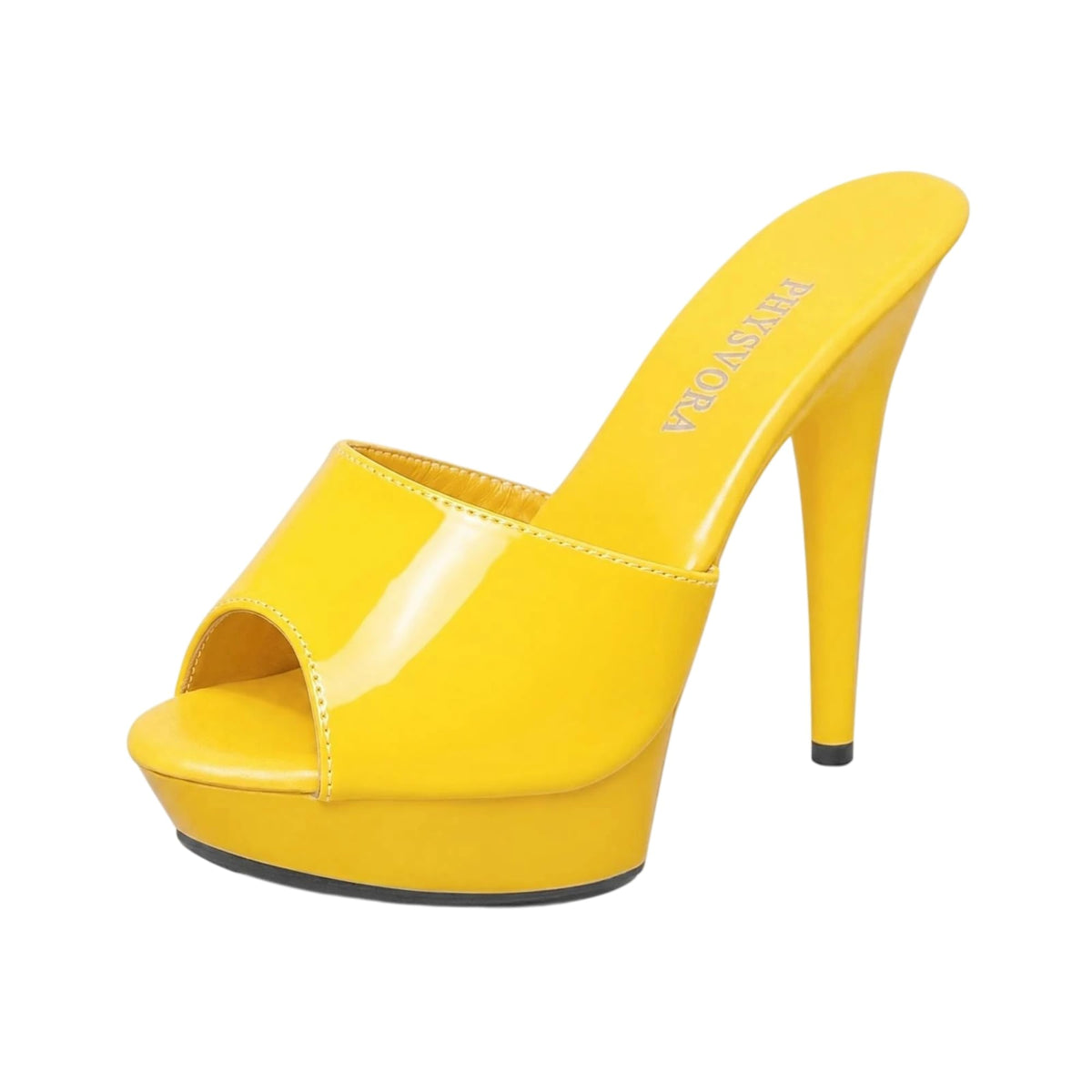 Sisu Couture's Platform Stiletto Heel Slip On Glossy Sandals - image 19