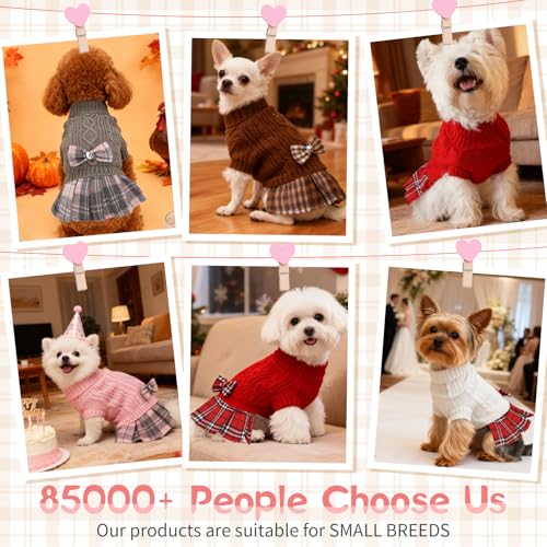Sisu Couture's Elegant Bowtie Turtleneck Sweater Dress for Small Dogs - image 4