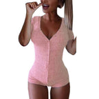 Sisu Couture's Roselux Sexy Deep V Neck Shorts Short Sleeve Knitted - image 1