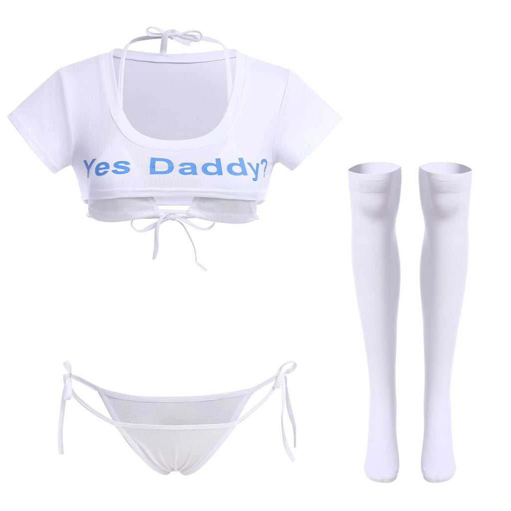 Sisu Couture's Abafip Cute Kawaii Striped Bikini Lingerie Set Micro Tiny - image 20