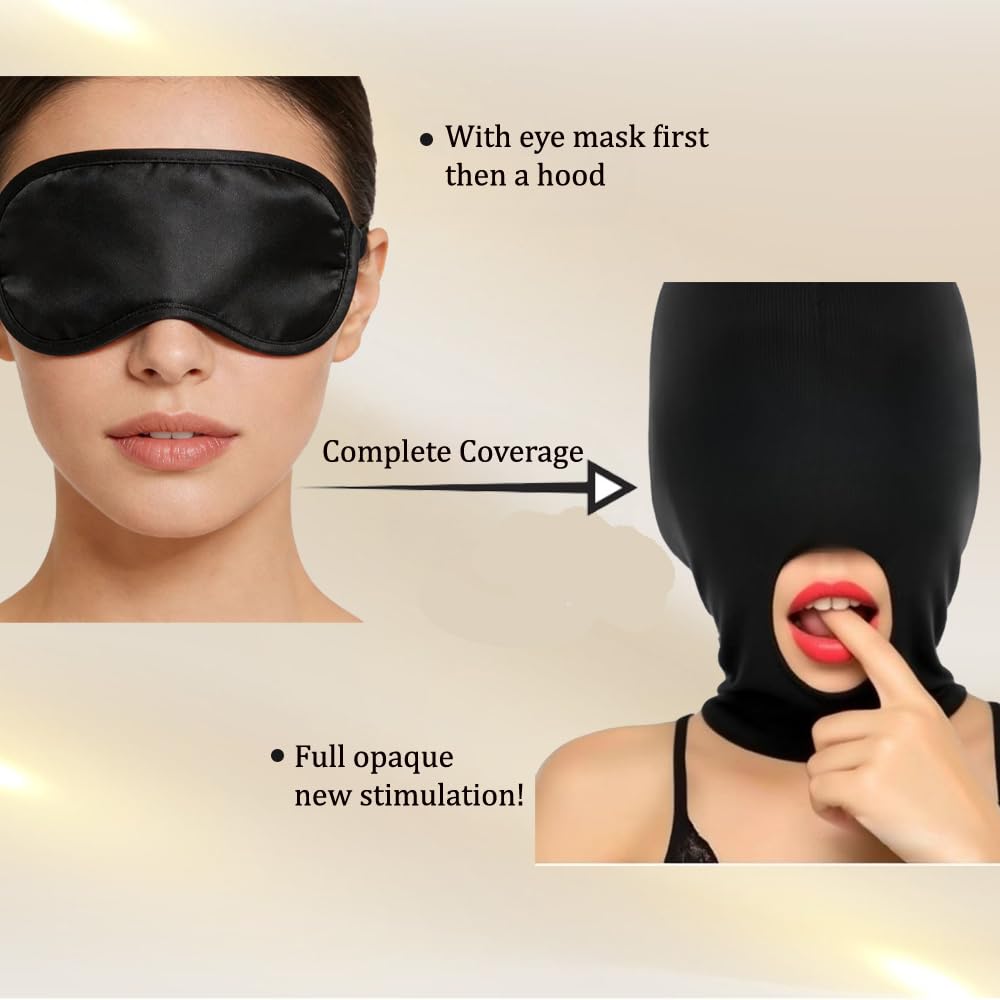 Sisu Couture's 2pcs Sexy Unisex Full Face Open Mouth Mask Half - image 13