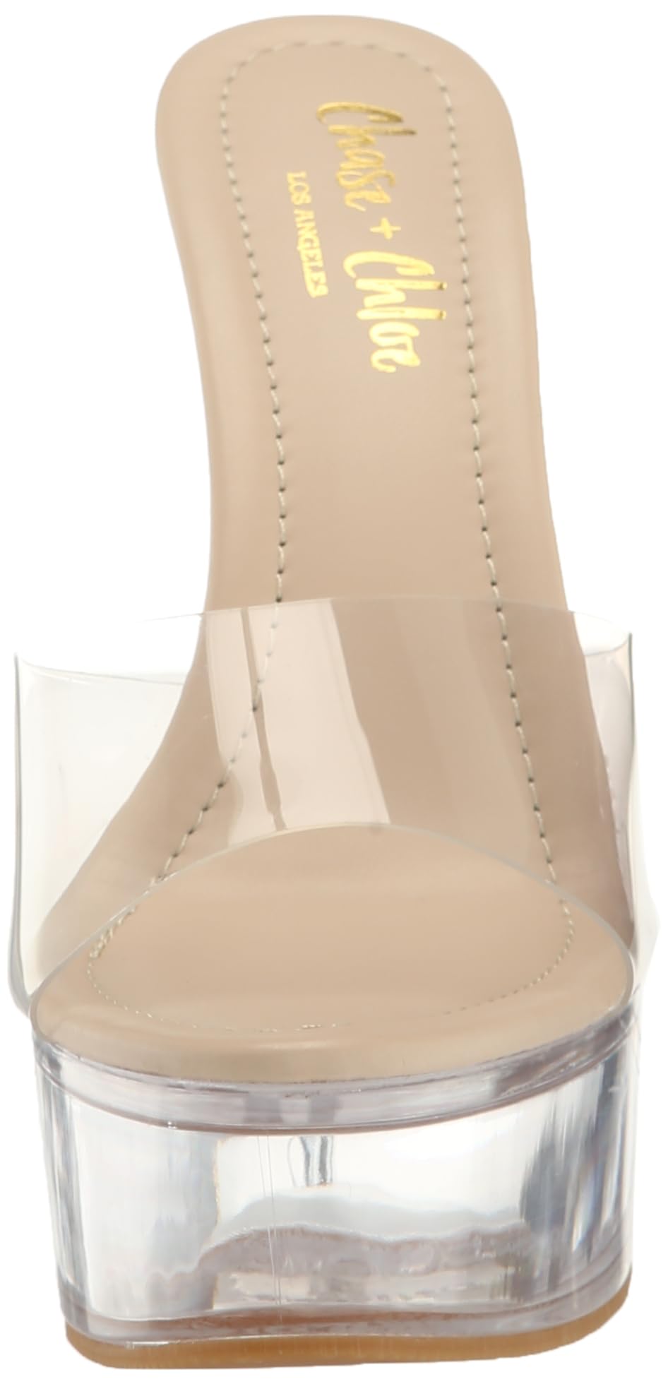 Sisu Couture's Chase & Chloe Clear Stiletto High Heel Platform Sandals - image 10