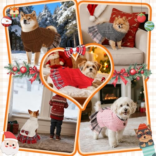 Sisu Couture's Elegant Bowtie Turtleneck Sweater Dress for Small Dogs - image 11