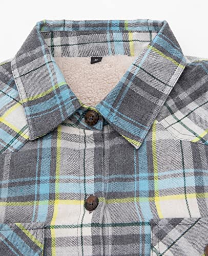 Sisu Couture's Cozy Sherpa-Lined Flannel Shacket with Pockets - image 6