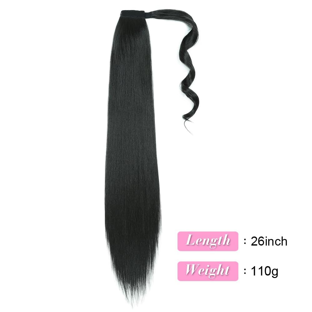 Sisu Couture's Straight Invisible Ponytail Extension Long Drawstring Pony Tail Hair - image 16