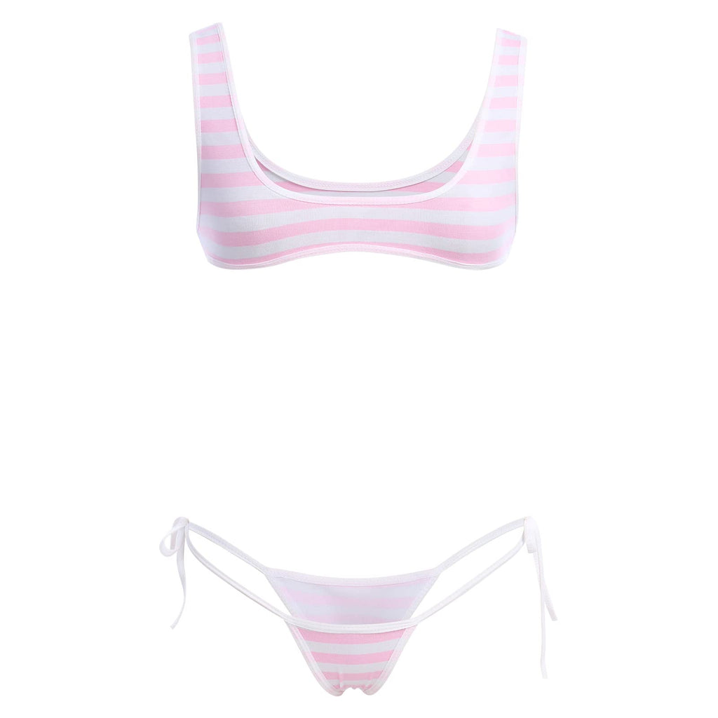 Sisu Couture's Abafip Cute Kawaii Striped Bikini Lingerie Set Micro Tiny - image 21