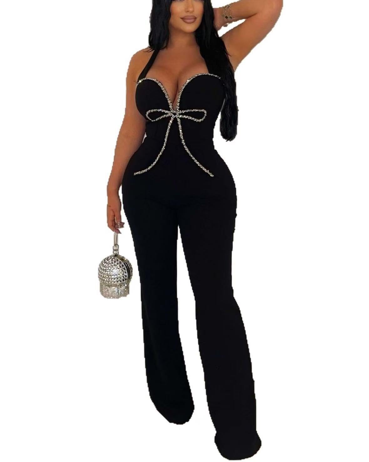 Sisu Couture's Elegant Jumpsuit Dressy Sexy Plus Size Wide Leg Pant - image 2