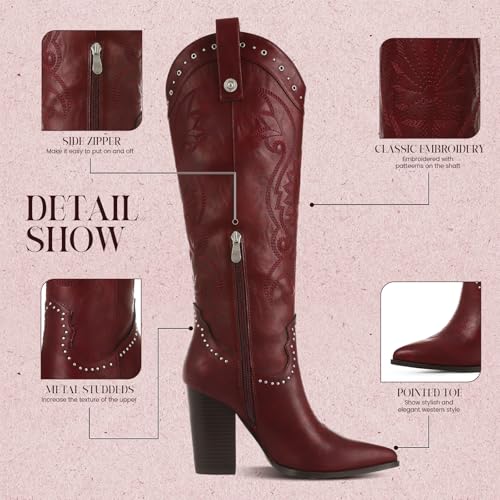 Sisu Couture's Chic Knee-High Embroidered Cowboy Boots - image 7