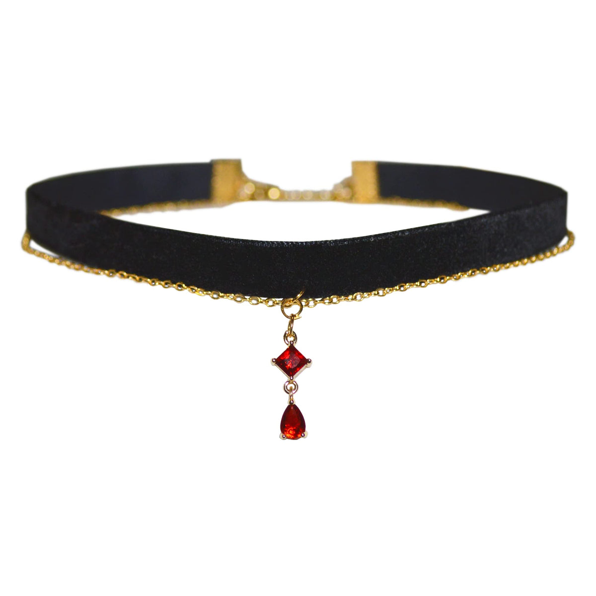 Sisu Couture's Momocat Black Velvet Red Pendant Choker Necklace Gothic Lace - image 19