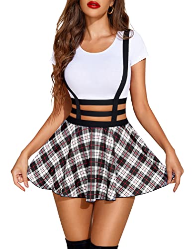 Sisu Couture's Chic Pleated Suspender Mini Skirt - image 1