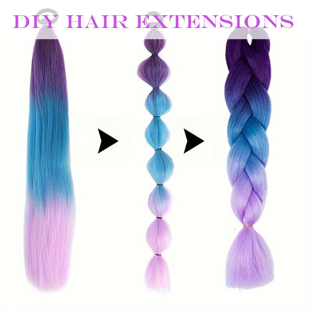 Sisu Couture's 2 Pack 26 Inch Colored Ponytail Braid Hair Extensions - image 9