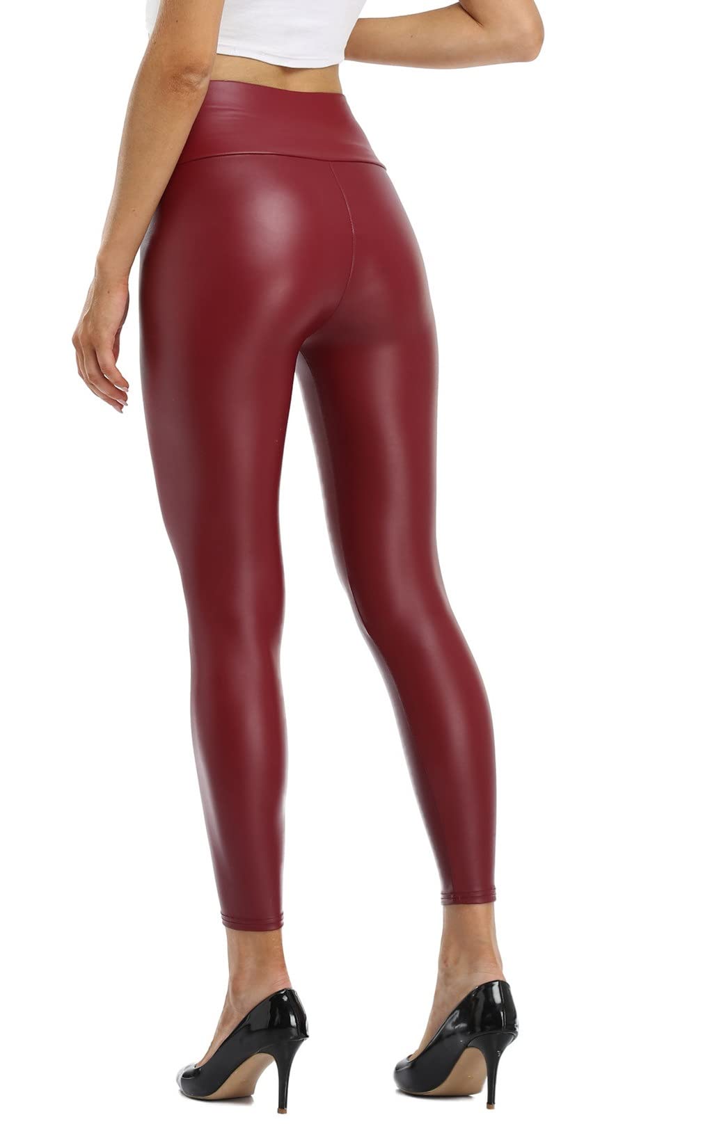 Sisu Couture's Kotii Soft Faux Leather Leggings High Waisted Leather Pants - image 23