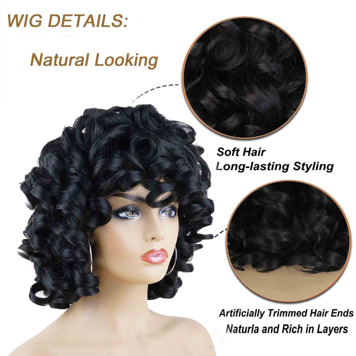 Sisu Couture's Short Curly Wig For Black - image 15