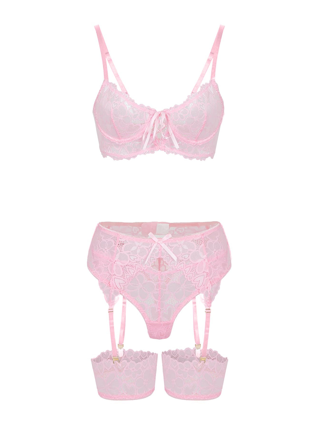 Sisu Couture's Lilosy Sexy Lingerie Outfit Set 3 Piece With Garter - image 15