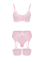 Sisu Couture's Lilosy Sexy Lingerie Outfit Set 3 Piece With Garter - image 15