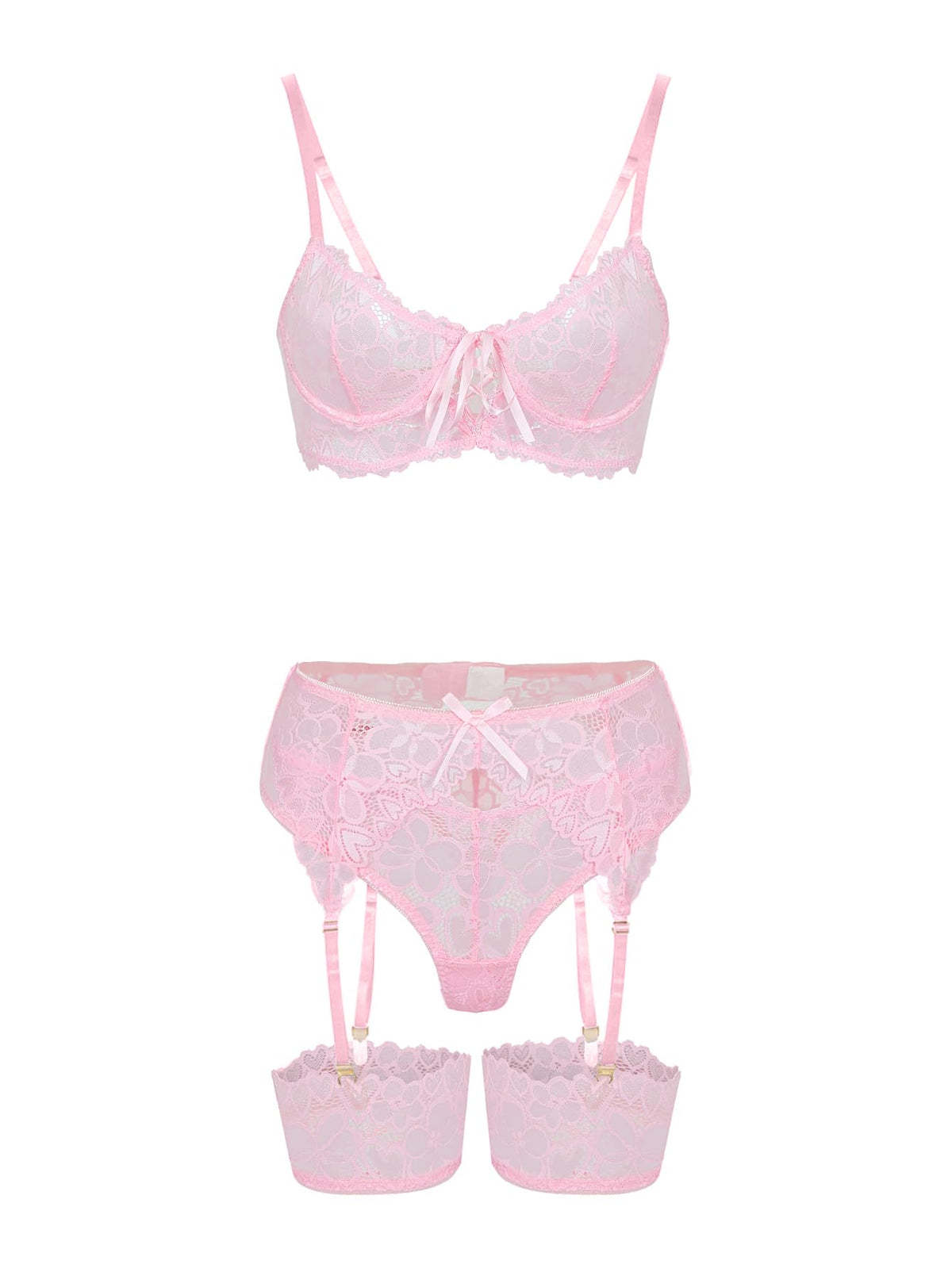 Sisu Couture's Lilosy Sexy Lingerie Outfit Set 3 Piece With Garter - image 15