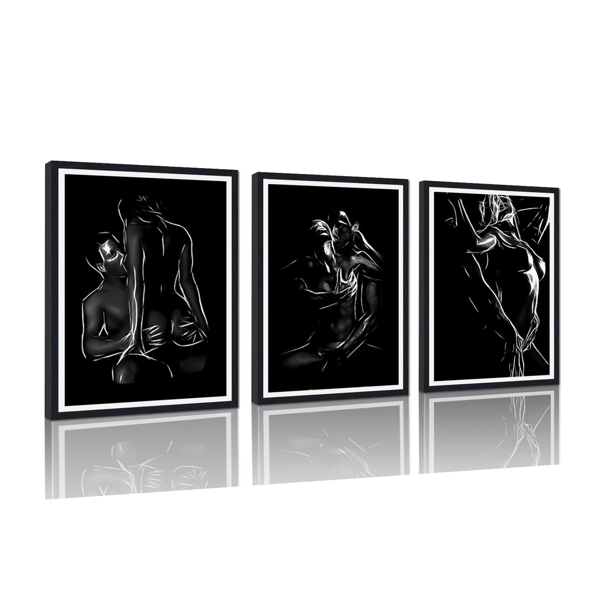 Sisu Couture's 3 Pieces Black And White Sexy Wall Art Sexy - image 19