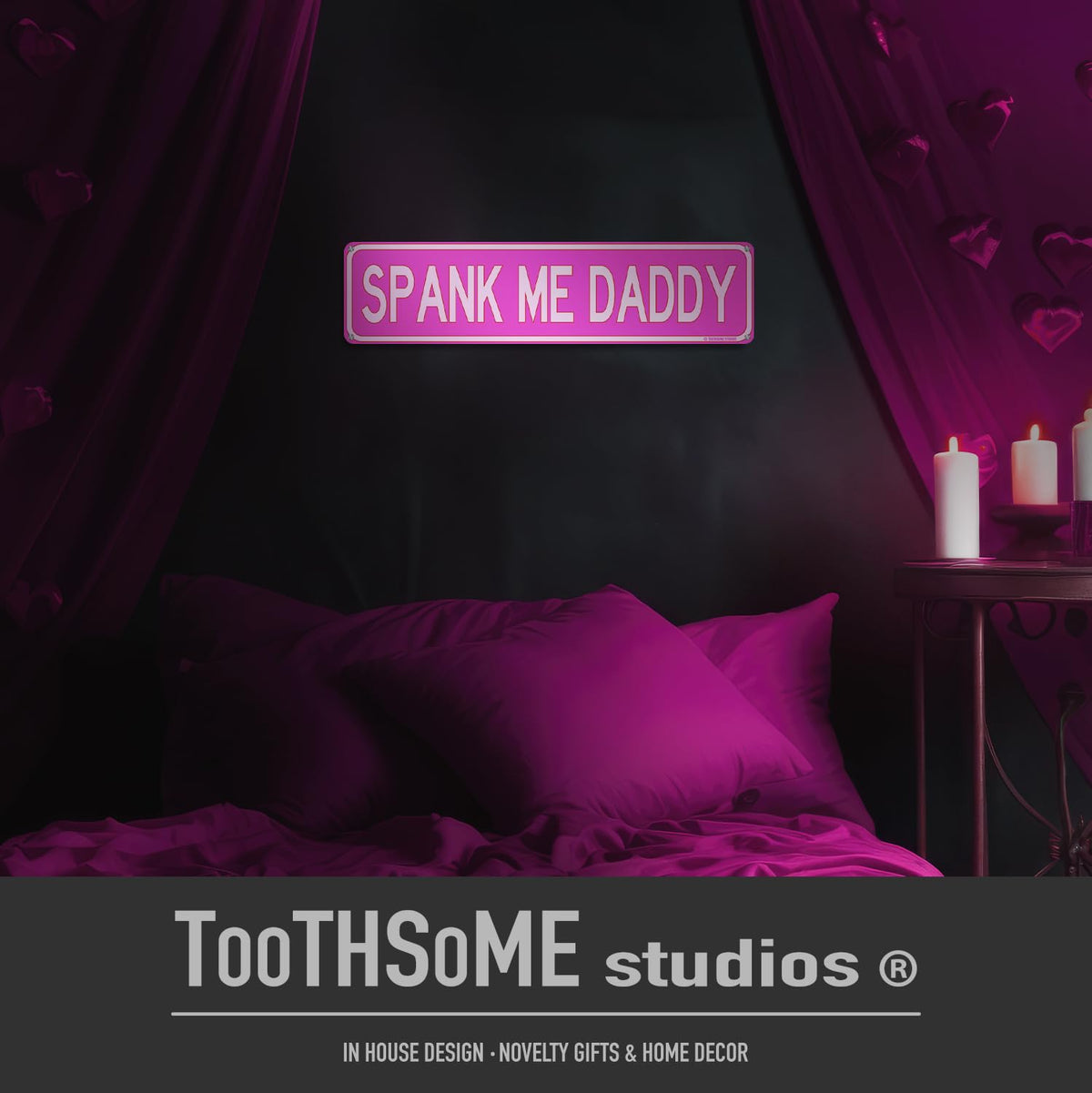Sisu Couture's Spank Me Daddy Street Sign 16" x 4" Valentines - image 16