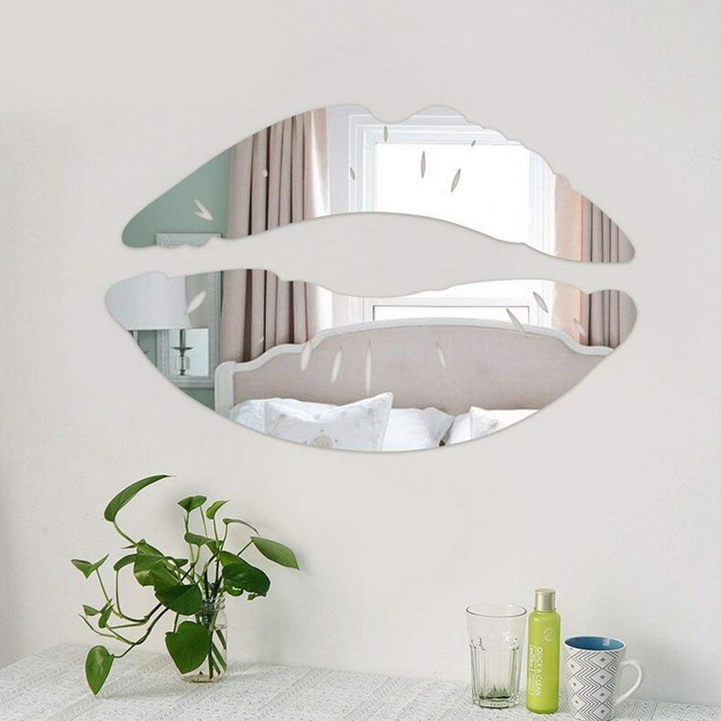 Sisu Couture's 2 Set 3D Kiss Lips Mirror Wall Stickers Make - image 1