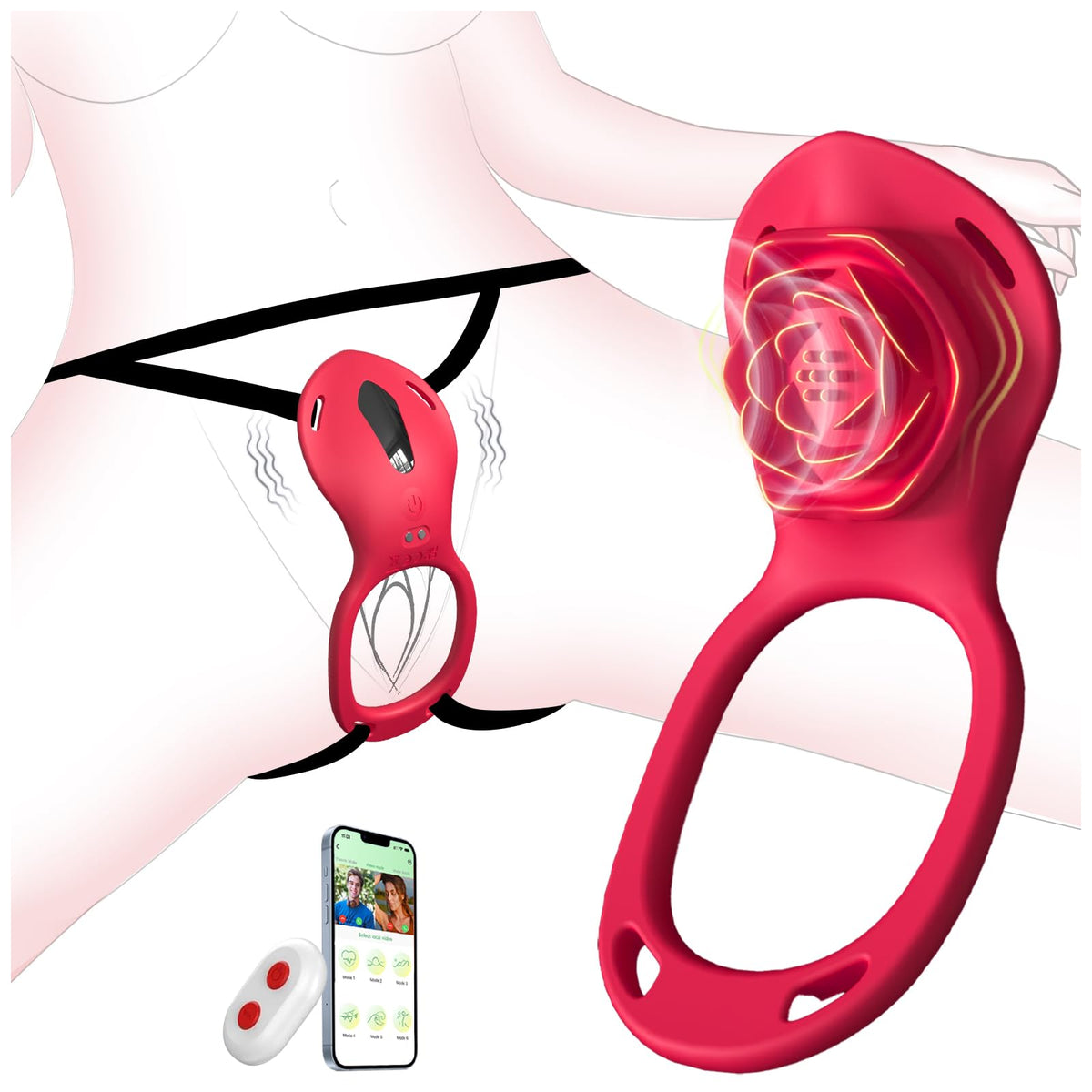Sisu Couture's Couples Rose App Remote Control Wearable Vibrator - image 1