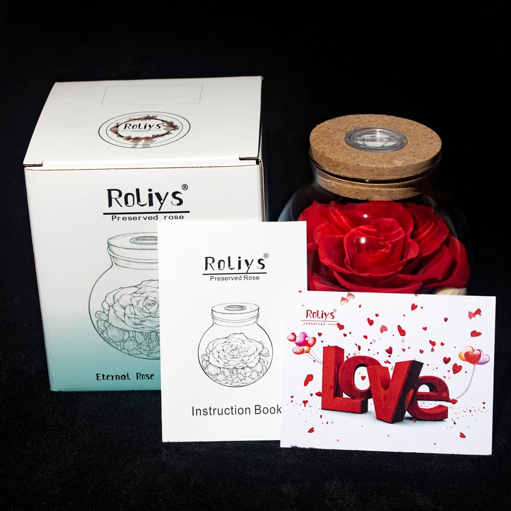 Sisu Couture's Preserved Real Roses With Colorful Mood Light Wishing Bottle - image 15