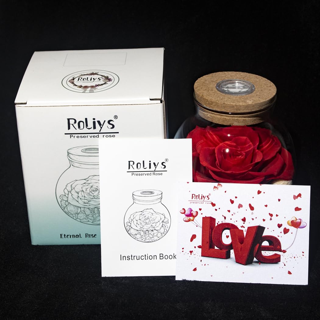 Sisu Couture's Preserved Real Roses With Colorful Mood Light Wishing Bottle - image 15