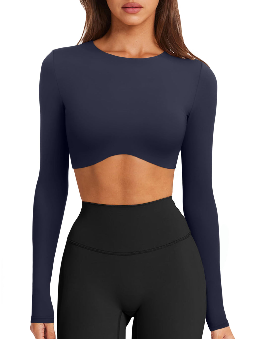 Sisu Couture's Laslulu Sexy Double Lined Long Sleeve Shirts Crewneck Workout - image 13