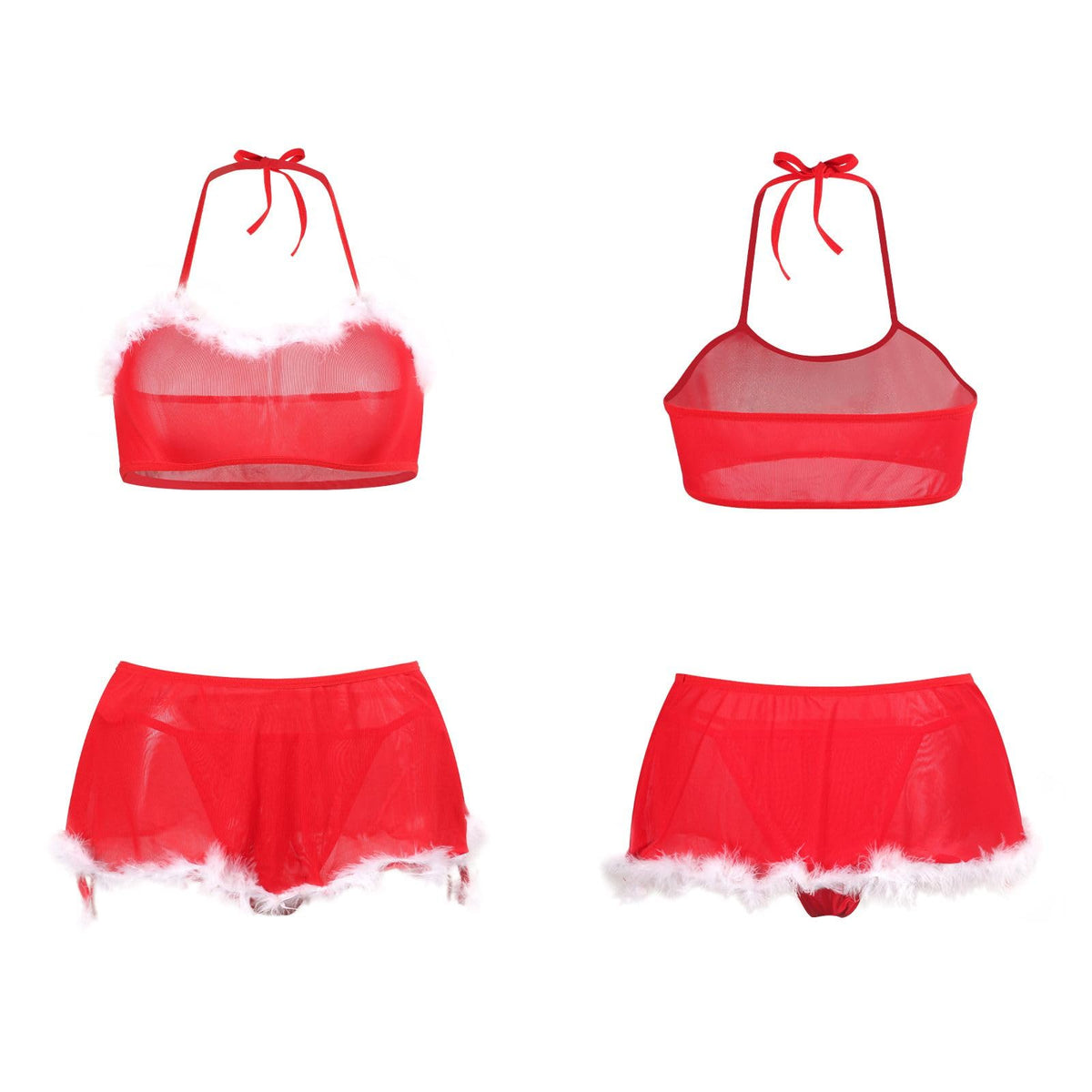 Sisu Couture's Christmas Lingerie Sexy Santa Fishnet Teddy Naughty Babydoll Bodysuits - image 17