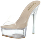 Sisu Couture's Chase & Chloe Clear Stiletto High Heel Platform Sandals - image 1