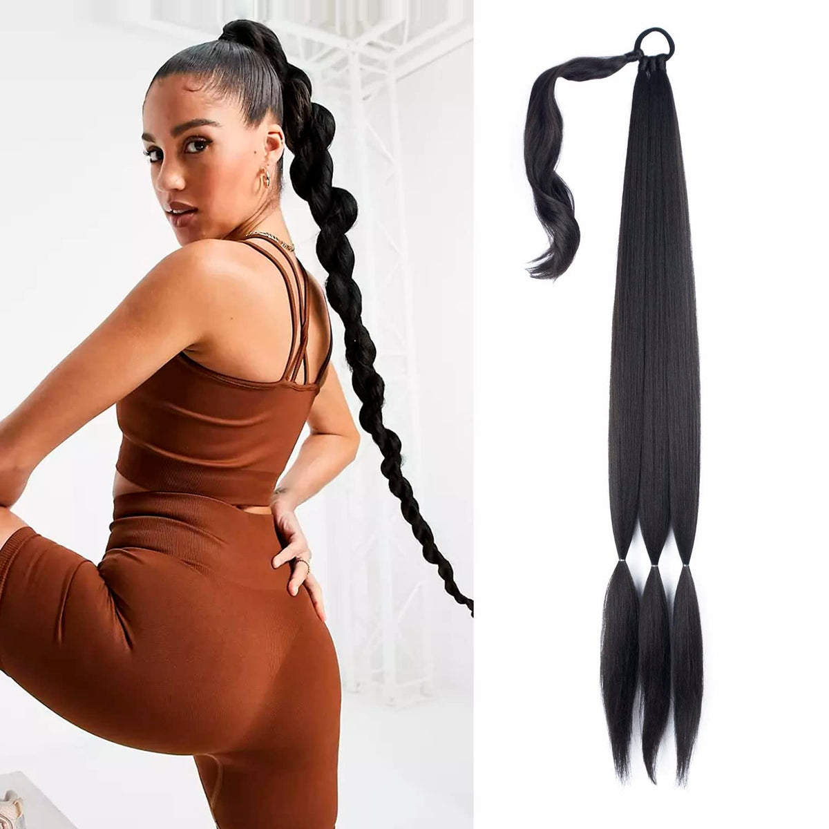 Sisu Couture's Lyorusi Black Ponytail Extension 2 Pack Braid Ponytail Extension - image 20