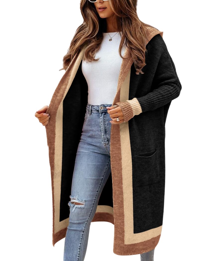 Sisu Couture's Chouyatou Color Block Vertical Striped Open Front Oversized Hooded - image 20