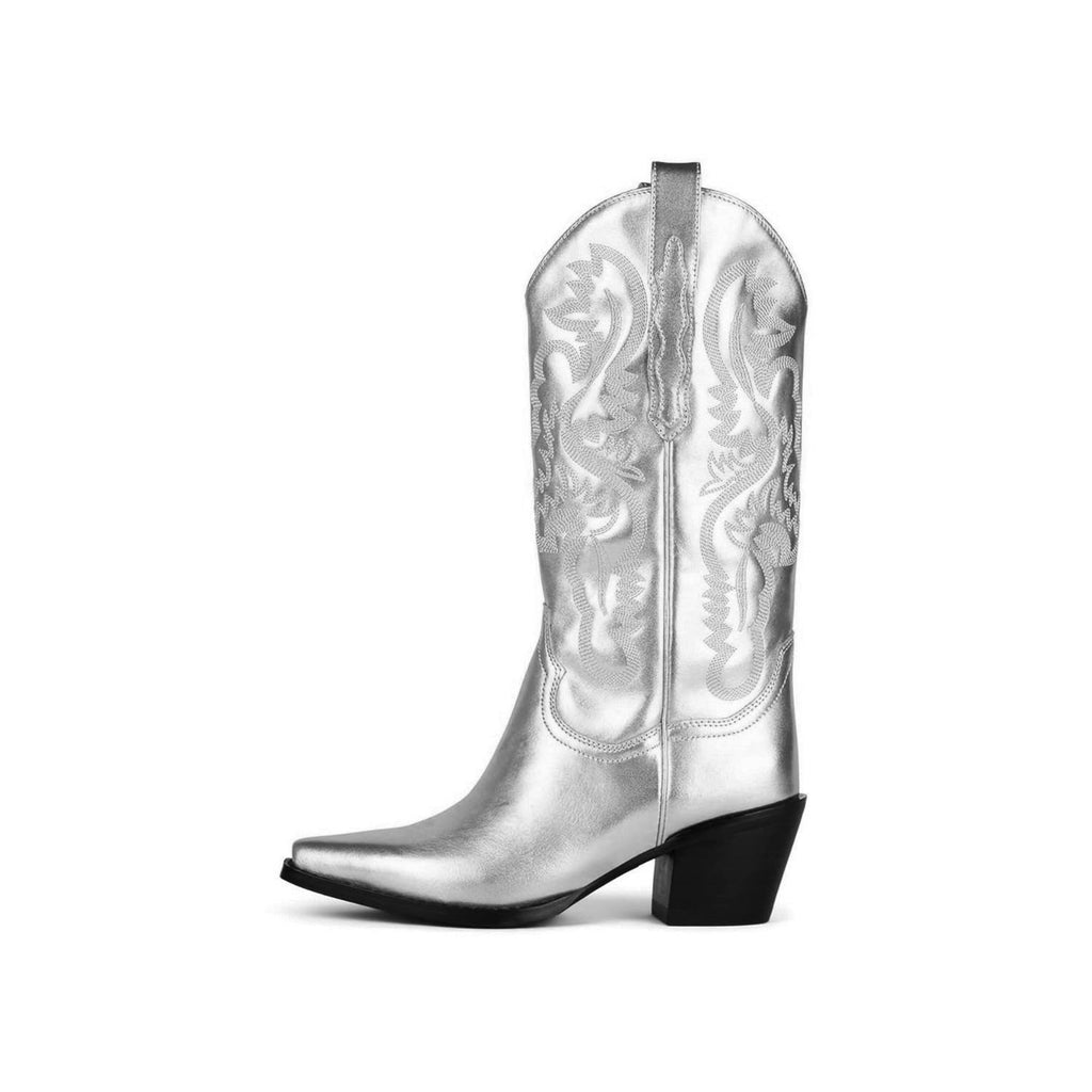 Sisu Couture's Cowboy Cowgirl Metal Toe Ankle Boots Stacked Block Heel - image 20