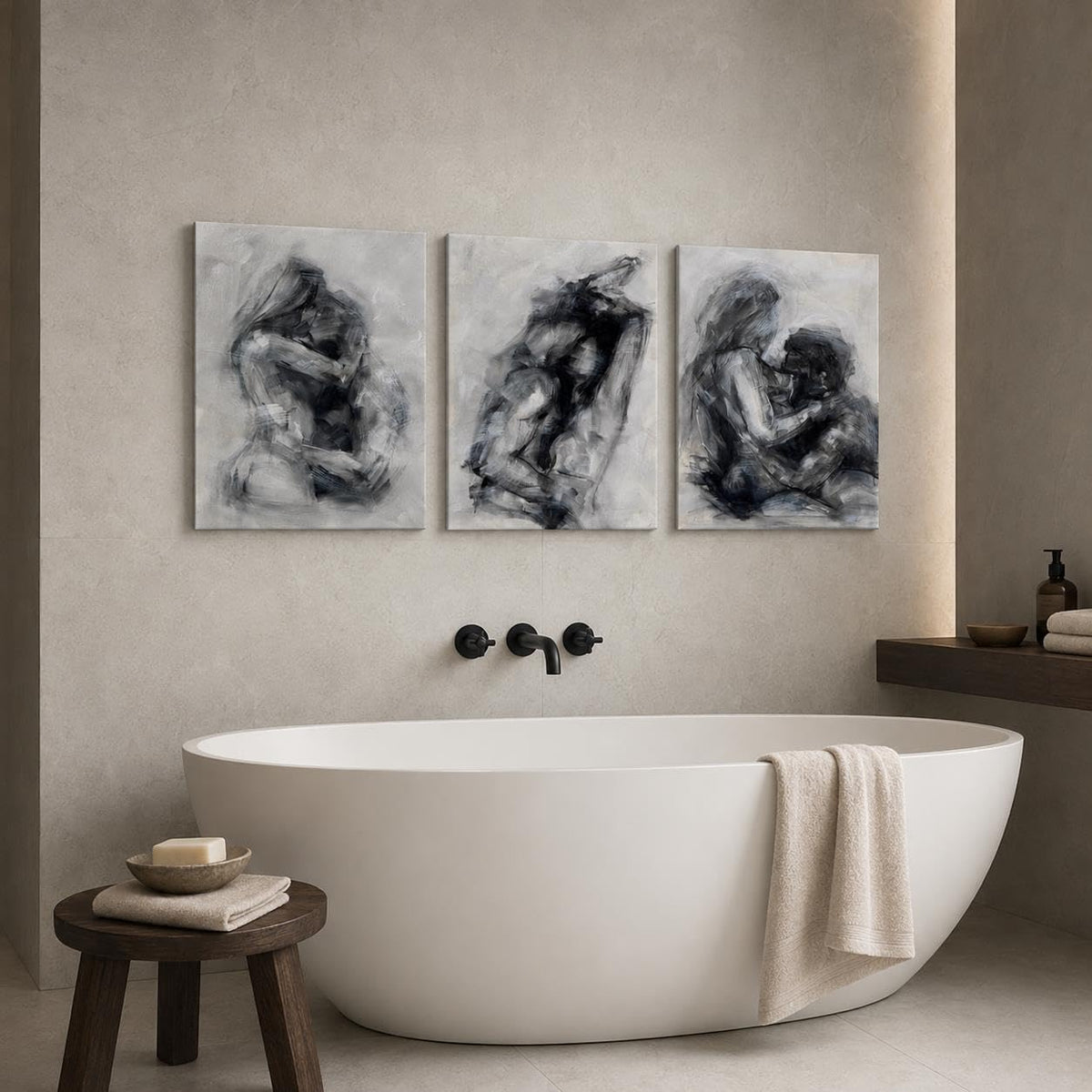 Sisu Couture's 3 Pieces Black And White Sexy Wall Art Sexy - image 14