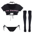 Sisu Couture's Abafip Cute Kawaii Striped Bikini Lingerie Set Micro Tiny - image 1