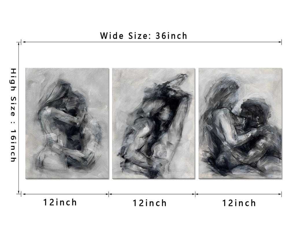 Sisu Couture's 3 Pieces Black And White Sexy Wall Art Sexy - image 17
