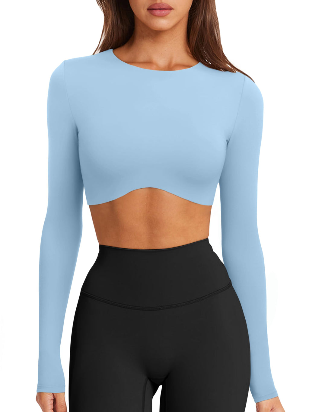Sisu Couture's Laslulu Sexy Double Lined Long Sleeve Shirts Crewneck Workout - image 19