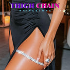 Sisu Couture's Rhinestone Thigh Garter Silver Thigh Chain Jewelry - image 9