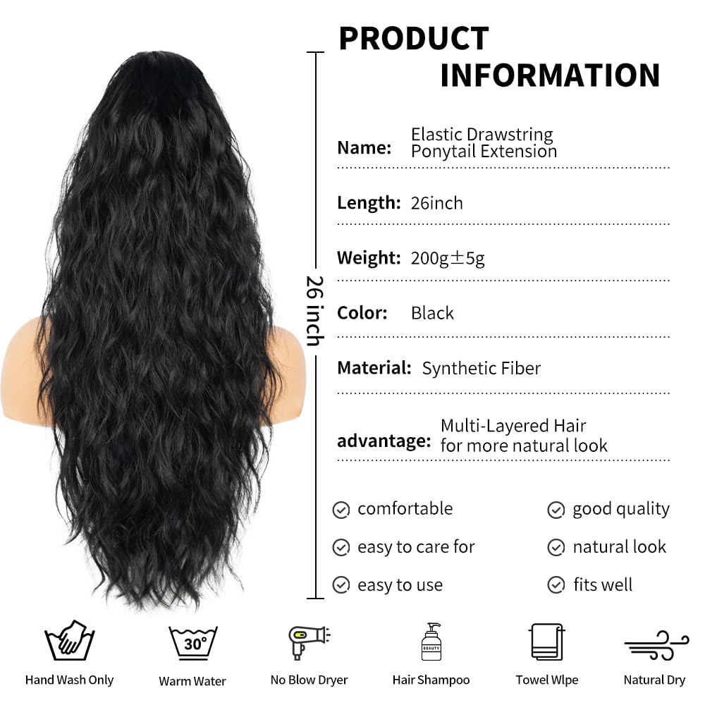 Sisu Couture's 26 Inch Black Ponytail Extension - image 16