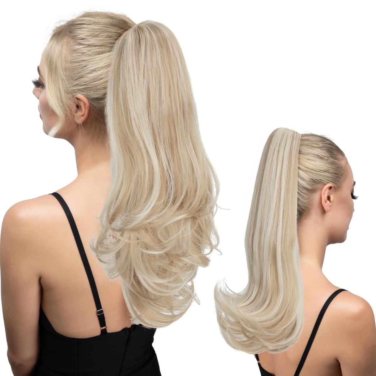 Sisu Couture's Clip in Ponytail Extension Medium Brown 18 Inch Pony - image 21