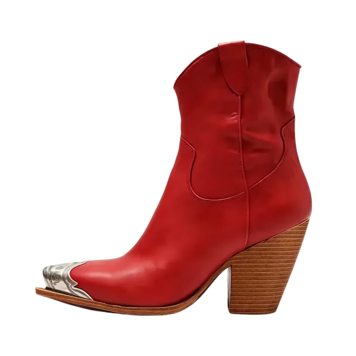 Sisu Couture's Cowboy Cowgirl Metal Toe Ankle Boots Stacked Block Heel - image 15