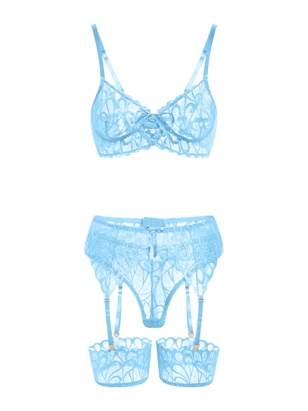 Sisu Couture's Lilosy Sexy Lingerie Outfit Set 3 Piece With Garter - image 15