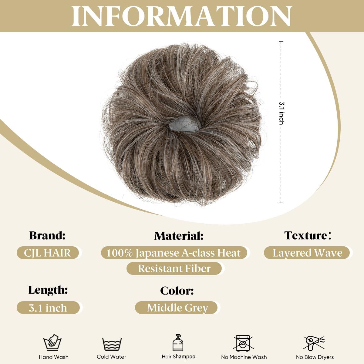 Sisu Couture's Cjl Hair 2pcs Small Cute Messy Bun Hair Piece - image 14