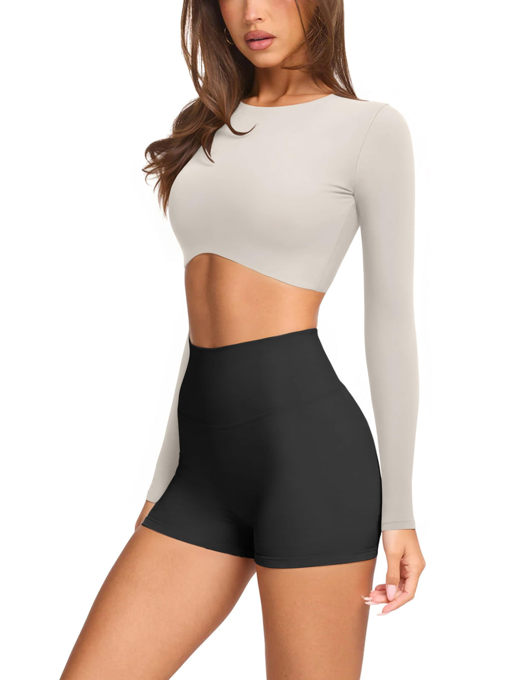 Sisu Couture's Laslulu Sexy Double Lined Long Sleeve Shirts Crewneck Workout - image 14