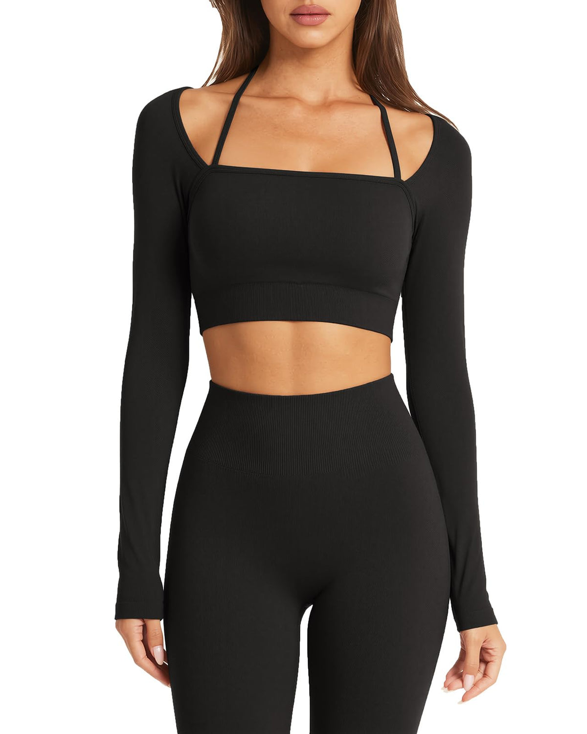 Sisu Couture's Chic Square Neck Workout Set with Scrunch Leggings - image 2