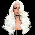 Sisu Couture's Black Glueless Feather Layered Wig With Bangs 13x6 HD - image 20
