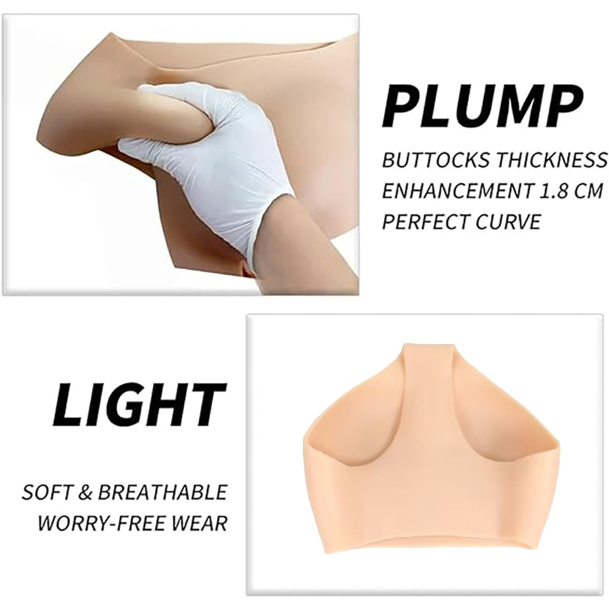 Sisu Couture's Silicone Butt Panty Sissy Butt Lift Underwear Butt Shaper - image 9