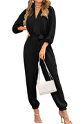 Sisu Couture's Elegant V-Neck Long Sleeve Jumpsuit with Pockets - image 1