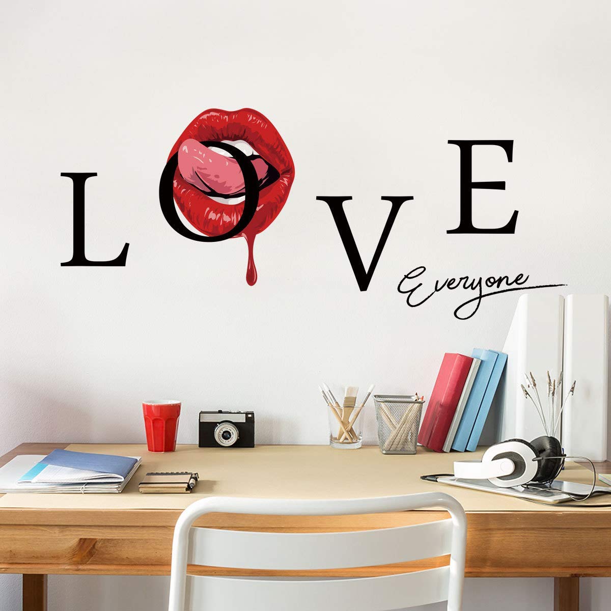 Sisu Couture's Maydahui Sexy Red Lips Tongue Wall Sticker Kisses Lip - image 11